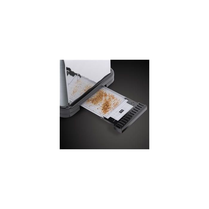 Russell Hobbs 21396-56 Tostador de Ranura Alargada con Regulador de Tostado Ajustable y Bandera Recogemigas 1