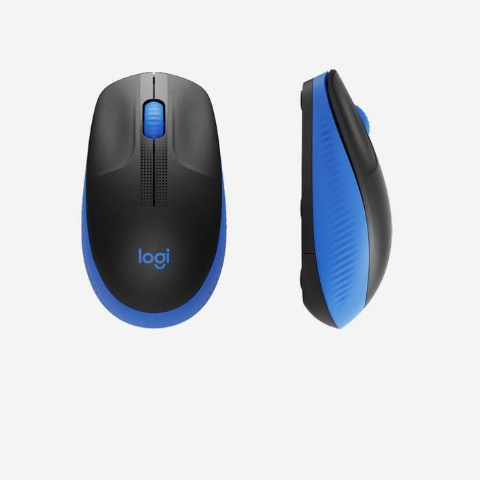 Logitech M190 Ratón Inalámbrico de Tamaño Completo Ergonómico para Manos Grandes, RF, 18 Meses de Batería, Azul 5