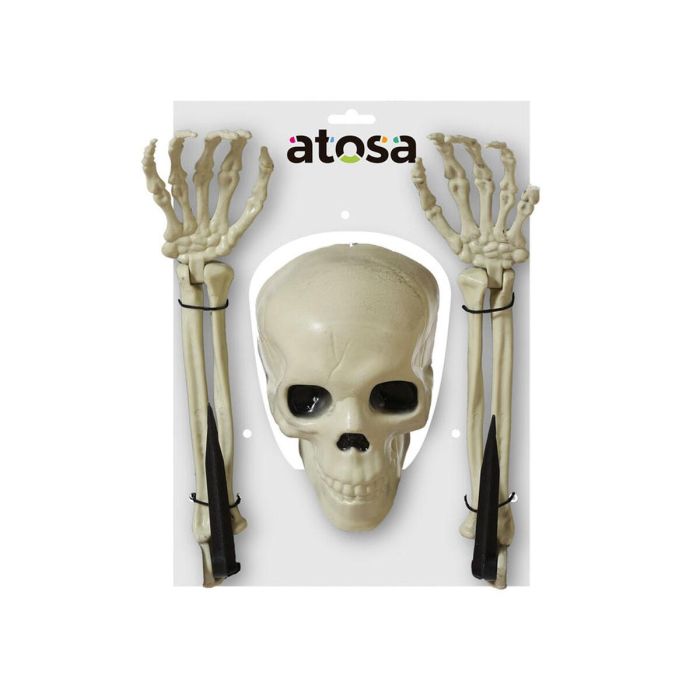 Decoración para Halloween Esqueleto 37 x 25 cm Blanco 1 Decoración para Halloween Esqueleto 37 x 25 cm Blanco 1