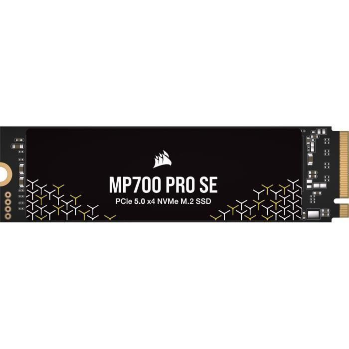 SSD M.2 - CORSAIR - Serie MP700 PRO SE Hydro X - TLC NAND - Bloque de agua preinstalado - DirectStorage - 14.000 MB/s