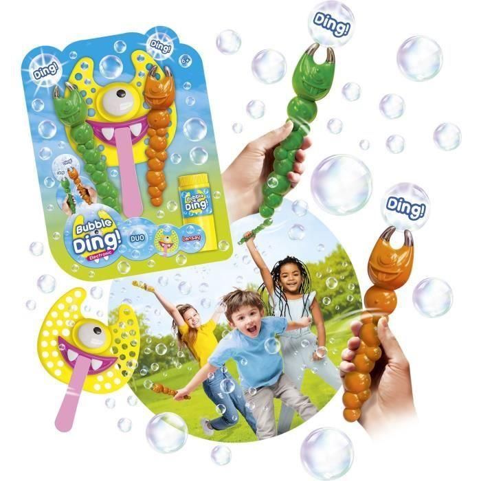 Juego de pompas de jabón - LANSAY - 25640 - Bubbles Party - Bubble Ding Duo Electronic 3 Juego de pompas de jabón - LANSAY - 25640 - Bubbles Party - Bubble Ding Duo Electronic 3