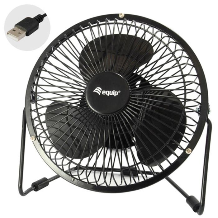 Equip Ventilador De Sobremesa Usb Life 6" Plástico Negro Equip Ventilador De Sobremesa Usb Life 6" Plástico Negro