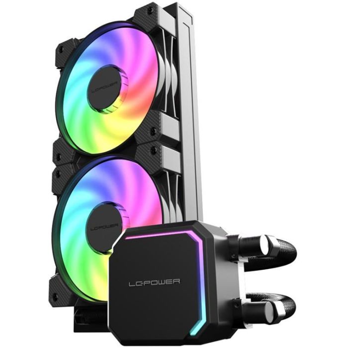 LC-Power LC-CC-240-B-ARGB Cooler All-in-One de Líquido para Procesador, 2 Ventiladores 12 cm, Iluminación ARGB, Negro 1 LC-Power LC-CC-240-B-ARGB Cooler All-in-One de Líquido para Procesador, 2 Ventiladores 12 cm, Iluminación ARGB, Negro 1