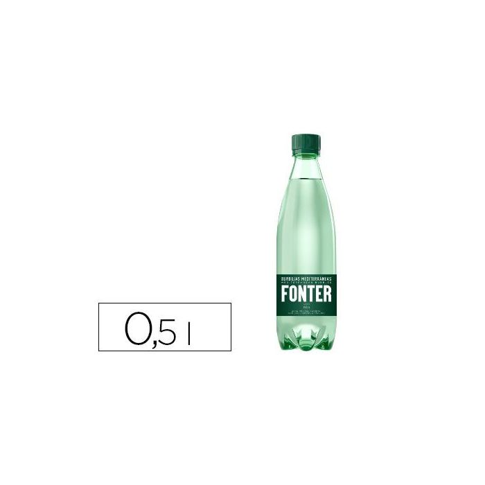 Agua Mineral Natural Con Gas Fonter Botella De 500 mL 6 unidades