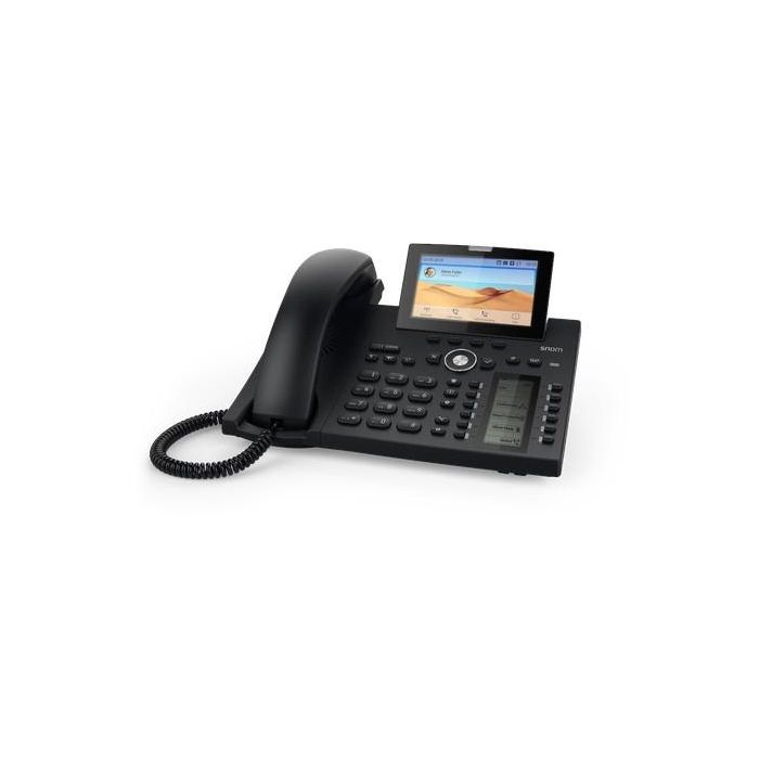 Snom D385 Teléfono IP VoIP SIP con Pantalla TFT 4.3" y 12 Líneas, Gigabit Ethernet, Bluetooth, sin Fuente de Alimentación