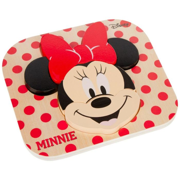 Puzzle Infantil de Madera Disney Minnie Mouse + 12 Meses 6 Piezas (12 Unidades) 6 Puzzle Infantil de Madera Disney Minnie Mouse + 12 Meses 6 Piezas (12 Unidades) 6