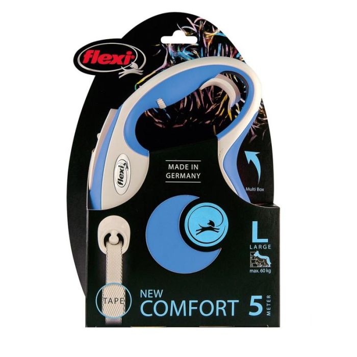 Correa para Perro Flexi New Comfort L Azul (5 m) 1