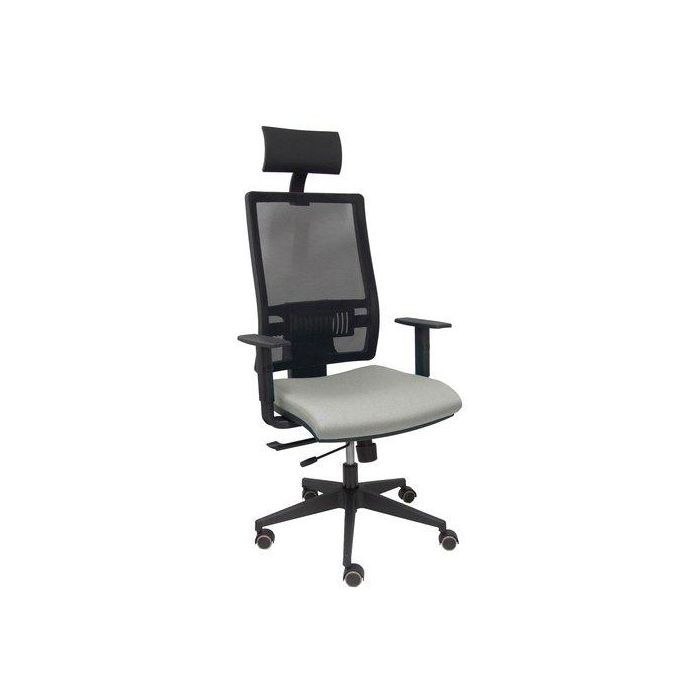 Silla Piqueras Y Crespo Horna Brazos Regulables Cabecero Incluido Mecanismo Traslack Apoyo Lumbar Respaldo Malla Transpirable Y Asiento Tapizado Bali Gris Claro