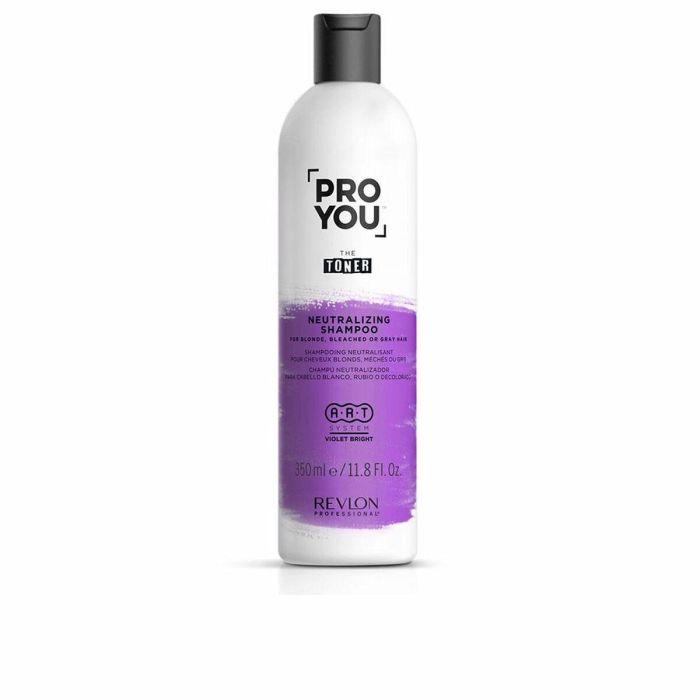 Revlon Y00587 PROYOU the toner Champú Neutralizante Violeta Anti-Amarillo para Cabello Rubio, Decolorado y Gris 350 ml
