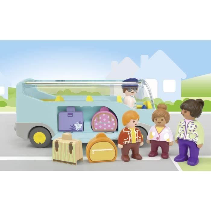 Playmobil 71682 Autobús Junior con 4 figuras, compartimento para maletas, juguete recomendado para niños de +12 meses 2