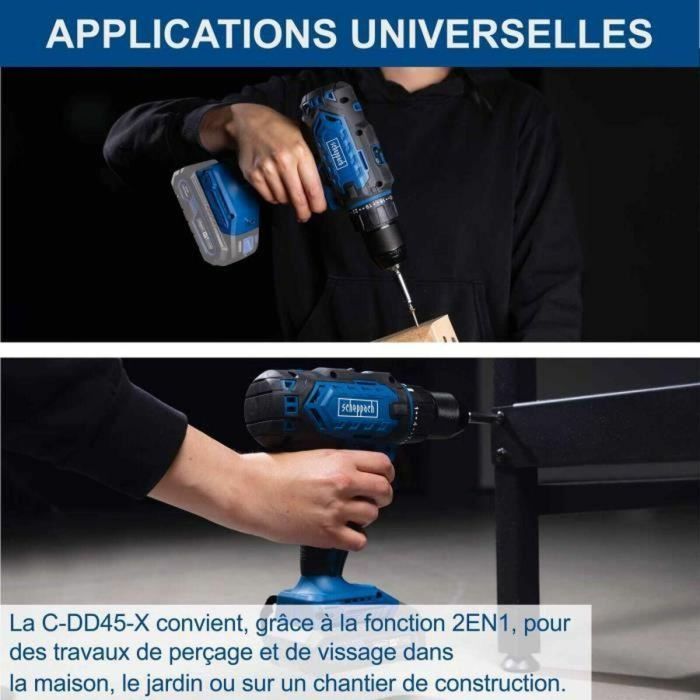 Scheppach Taladro Atornillador Inalámbrico C-DD45-X 10
