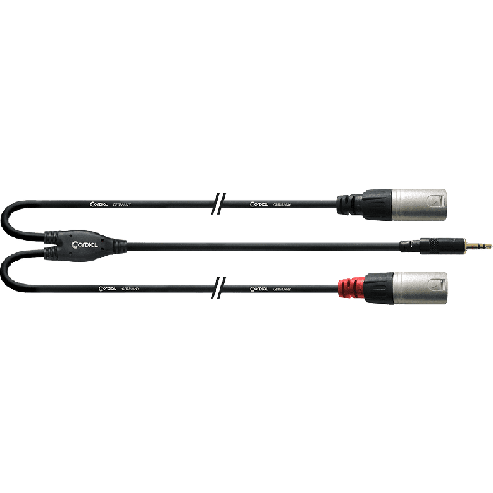 Cable Y Minijack Estéreo/2 Xlr Macho 3 M Cable Y Minijack Estéreo/2 Xlr Macho 3 M