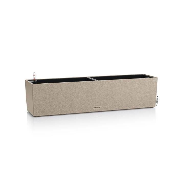 Lechuza LEC4008789156617 Jardinera Balconera Stone 80 Todo en Uno Beige