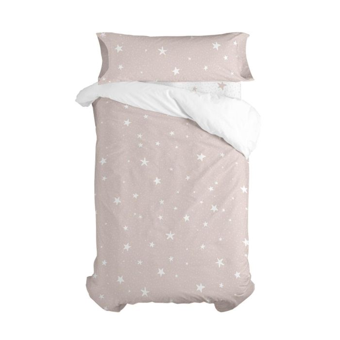 Juego de funda nórdica HappyFriday Basic Kids Rosa Cama de 105 2 Piezas