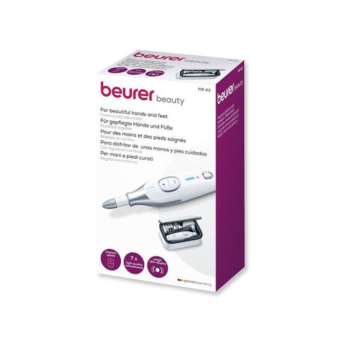 Beurer MP-42 Set de Manicura y Pedicura Profesional con Luz LED, 7 Adaptadores de Zafiro 5 Beurer MP-42 Set de Manicura y Pedicura Profesional con Luz LED, 7 Adaptadores de Zafiro 5