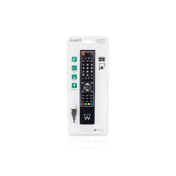 Ewent EW1570 Mando a distancia universal 4 en 1, programable por PC Windows para TV, DTT, SAT, DVD, Blu-ray, Proyector, Barra de sonido, VCR. Negro 6 Ewent EW1570 Mando a distancia universal 4 en 1, programable por PC Windows para TV, DTT, SAT, DVD, Blu-ray, Proyector, Barra de sonido, VCR. Negro 6