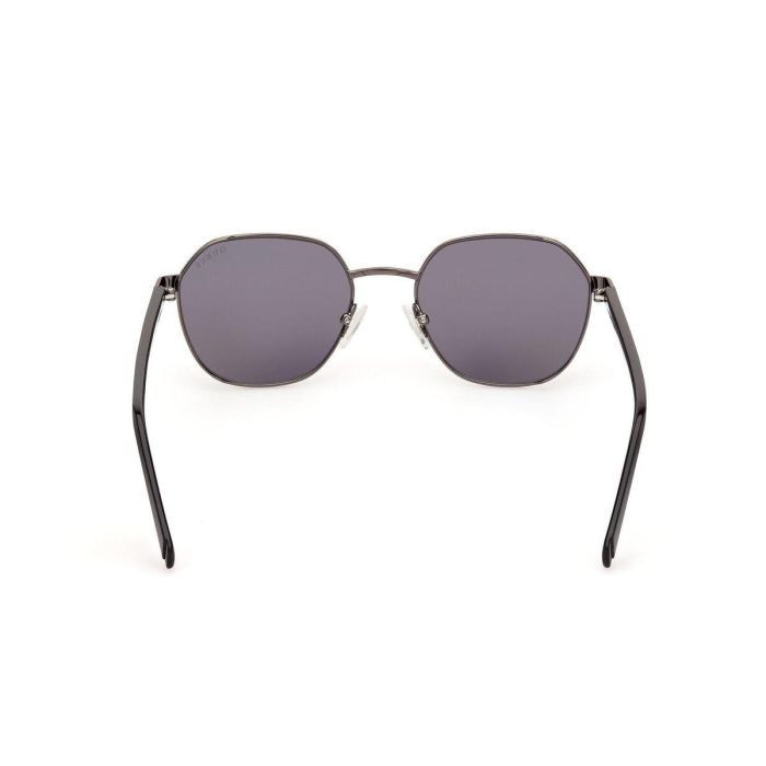 Guess Gafas GU00116 08A Gafas de Sol Redondas para Hombre con Montura Metálica Plateada y Cristales Gris Humo 51 mm 4