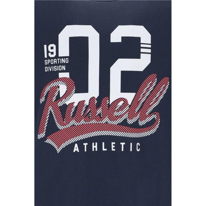 Camiseta de Manga Corta Hombre Russell Athletic A30101-OB 155 Azul oscuro (S)