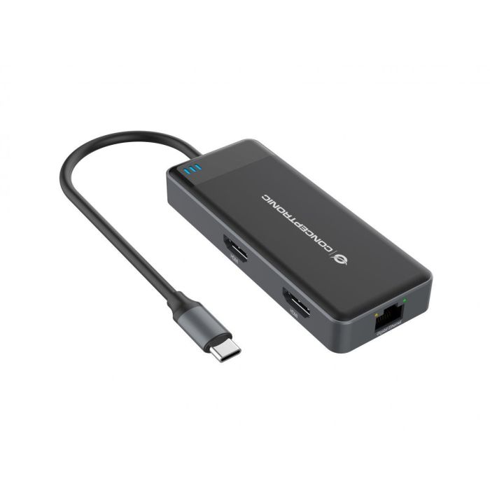 Conceptronic DONN14G Adaptador USB-C 7 en 1 a HDMI/USB-C PD/USB 3.0/GbE, 4K 30Hz, Compatible con Windows/Mac/Chrome OS 2 Conceptronic DONN14G Adaptador USB-C 7 en 1 a HDMI/USB-C PD/USB 3.0/GbE, 4K 30Hz, Compatible con Windows/Mac/Chrome OS 2
