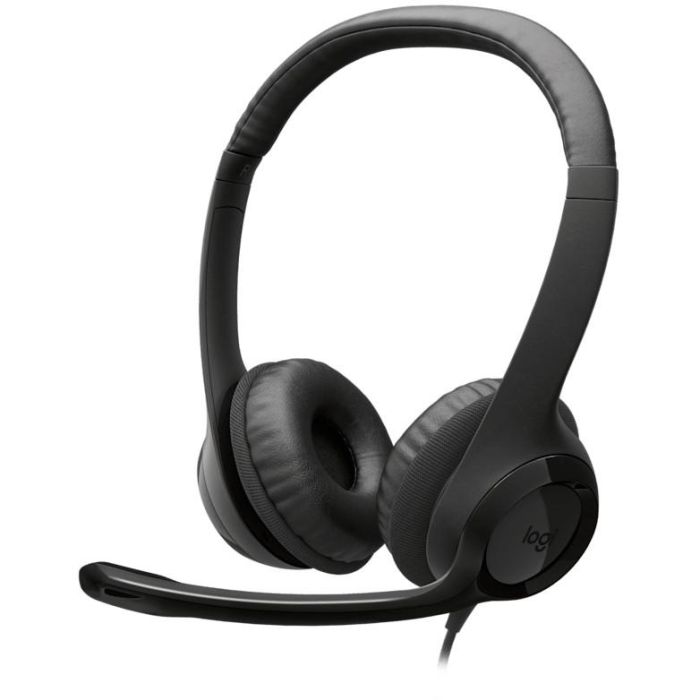 Logitech H390 Auriculares con Micrófono USB-C para PC/Portátil, Llamadas y Música, Negro