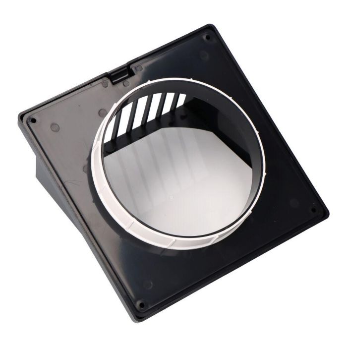 Edm Rejilla Ventilación con Campana ABS ø 125mm Gris Antracita 170x170mm 1 Edm Rejilla Ventilación con Campana ABS ø 125mm Gris Antracita 170x170mm 1