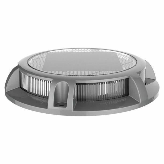 Galix Foco Solar de Tierra para Exteriores, Aluminio/Plástico, 12 LED SMD Blancos, 15 Lúmenes, 8h Autonomía