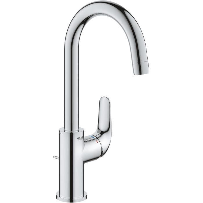 Grohe 24330001 Mezclador Monomando de Lavabo Swift, Acabado Cromo, Talla L, Caño Alto, con Ahorro de Agua