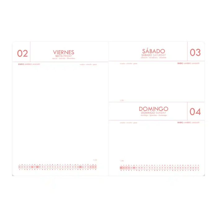 Antartik Agenda Time to Shine A5+ 2026 Día Página Gris Papel 80g FSC 3