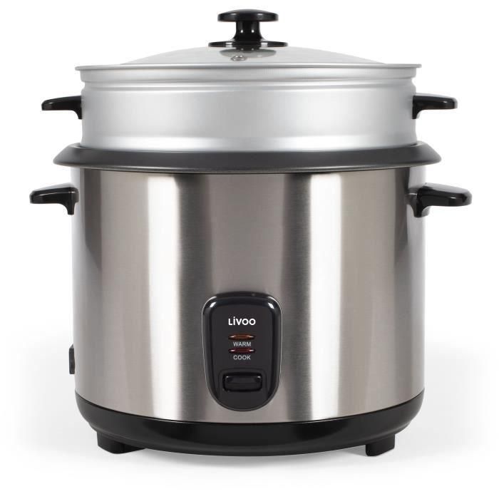 LIVOO DOC293 Olla Arrocera y Vaporera de Acero Inoxidable 2.8L 1000W con Función Mantener Caliente 0 LIVOO DOC293 Olla Arrocera y Vaporera de Acero Inoxidable 2.8L 1000W con Función Mantener Caliente 0
