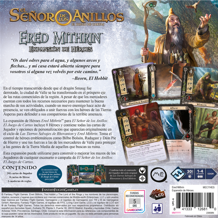 El Señor de los Anillos LCG: Ered Mithrin Expansión de Héroes 1