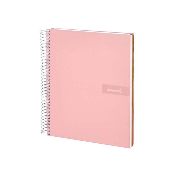 Cuaderno Espiral Liderpapel A4 Micro Crafty Tapa Forrada 120H 90 gr Cuadro 5 mm 5 Bandas 4 Colores Color Rosa 6