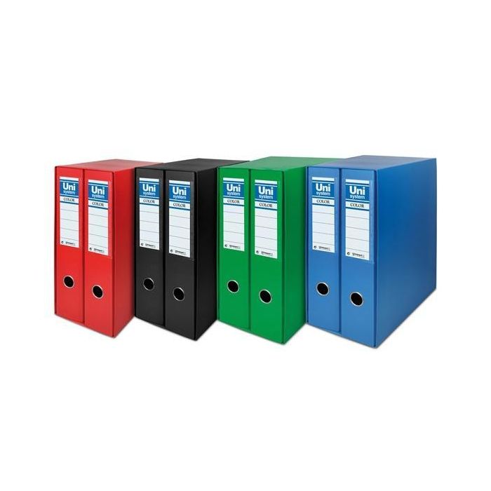 Unisystem Box Color Módulo 2 Archivadores Palanca 65 mm A4 Forrados Pp Azul Unisystem Box Color Módulo 2 Archivadores Palanca 65 mm A4 Forrados Pp Azul