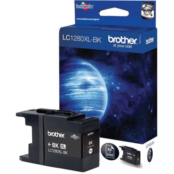 Brother LC-1280 XL BK Cartucho de tinta original negro para MFC-J5910DW, J6510DW, J6710DW, J6910DW, rendimiento 2400 páginas
