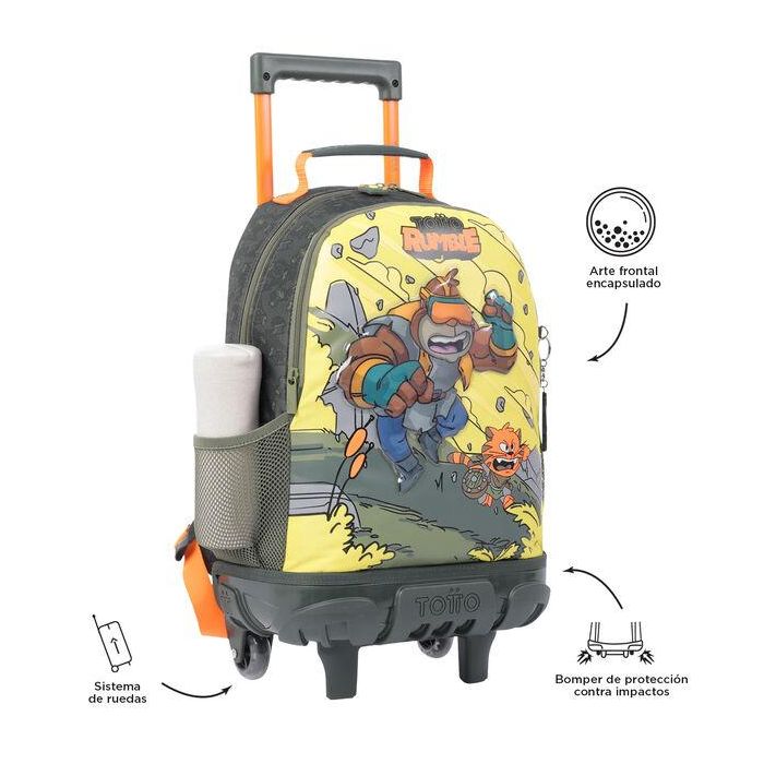 Totto Mochila Escolar con Ruedas Mediana MJ03BWM005-2310-4DJM Infantil Cartoons Capacidad 14.6L