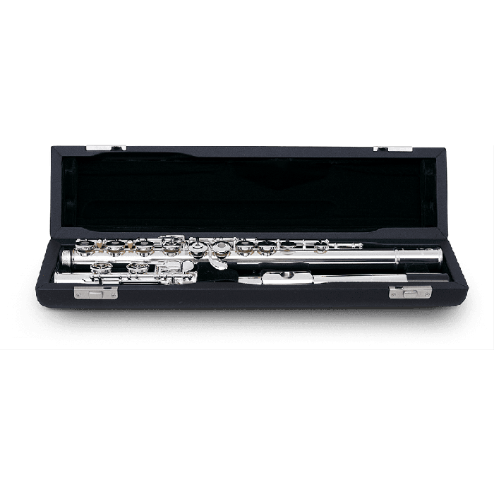 Pearl Flauta Travesera Quantz Forza F665Rbe Plata 925 Cabeza de Plata Cuerpo Plateado Mecanismo de Mi Platos Abiertos Pie de Si Estuche y Accesorios Incluidos 2