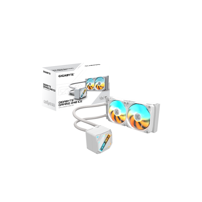 Gigabyte Refrigeración Líquida 240 ICE para CPU - Ventiladores 2x120mm ARGB, Compatible con Intel LGA 1851 y AMD AM5