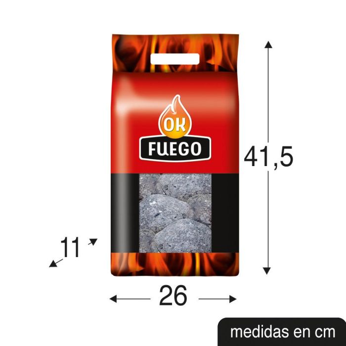 Okfuego lava volcanica barbacoa gas 4 kg 2