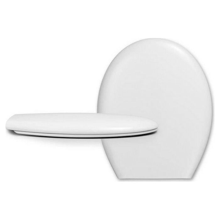 CEDO Asiento de inodoro Rio Beach universal blanco ligero de polipropileno para inodoro estándar, montaje rápido, 46x38.3x4.9cm 2