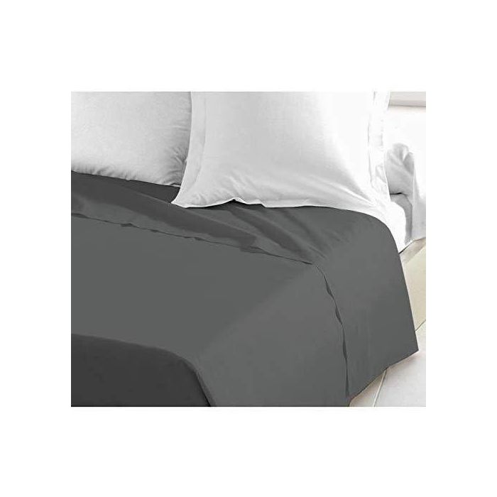 Lovely Home Sábana Plana 100% Algodón 54 Hilos OEKO-TEX 240x300 cm Gris Oscuro Cama 2 Personas 1 Lovely Home Sábana Plana 100% Algodón 54 Hilos OEKO-TEX 240x300 cm Gris Oscuro Cama 2 Personas 1
