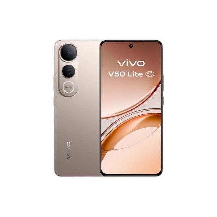 Vivo 5669312 Smartphone V50 Lite 12GB/512GB 5G 6.77" AMOLED 120Hz, Batería 6500 mAh, FlashCharge 90W, IP65 Oro Titanio