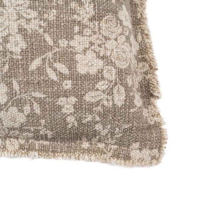 Cojín Flores Beige Oscuro 45 X 45 cm