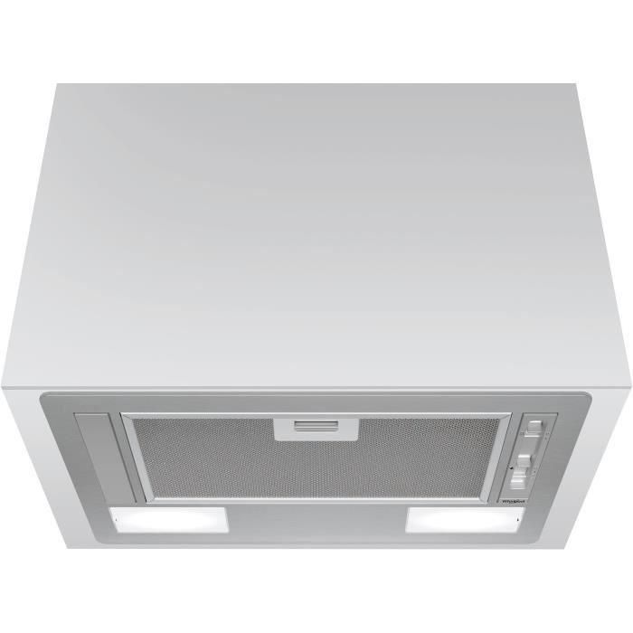 Whirlpool WCT64FLSX Campana Integrada 53 cm Acero Inoxidable 332 m³/h 64 dB 3 Velocidades Control Mecánico Filtro Carbón LED Whirlpool WCT64FLSX Campana Integrada 53 cm Acero Inoxidable 332 m³/h 64 dB 3 Velocidades Control Mecánico Filtro Carbón LED