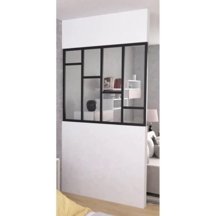 Kit de lamas horizontales - OPTIMUM - Techo fijo de cristal - Al 50 x An 30 cm - Negro 1