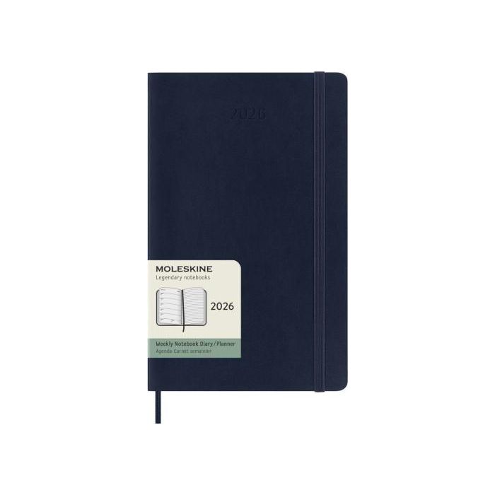 Moleskine DSB2012WN3Y26 Agenda 2026 12 Meses Semanal L Tapa Blanda (13 x 21 cm) Azul Zafiro