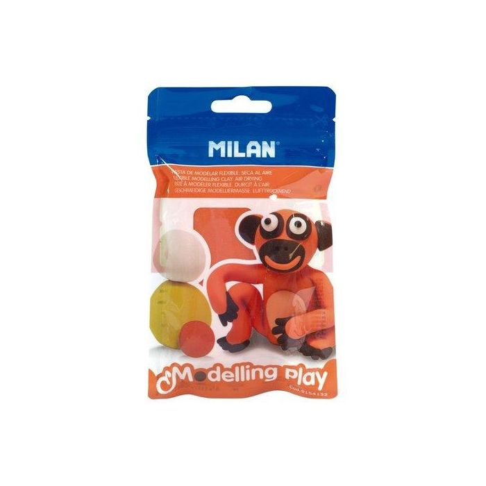 Pasta Modelar Milan Modelling Play Naranja 100 Gr 12 unidades