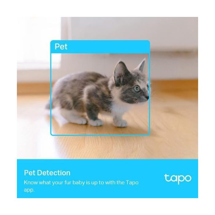 TP-Link Tapo C225 Cámara de Seguridad Wi-Fi Interior Panorámica con Visión Nocturna, Detección IA de Personas y Mascotas, Audio Bidireccional, Visión 2K QHD 6