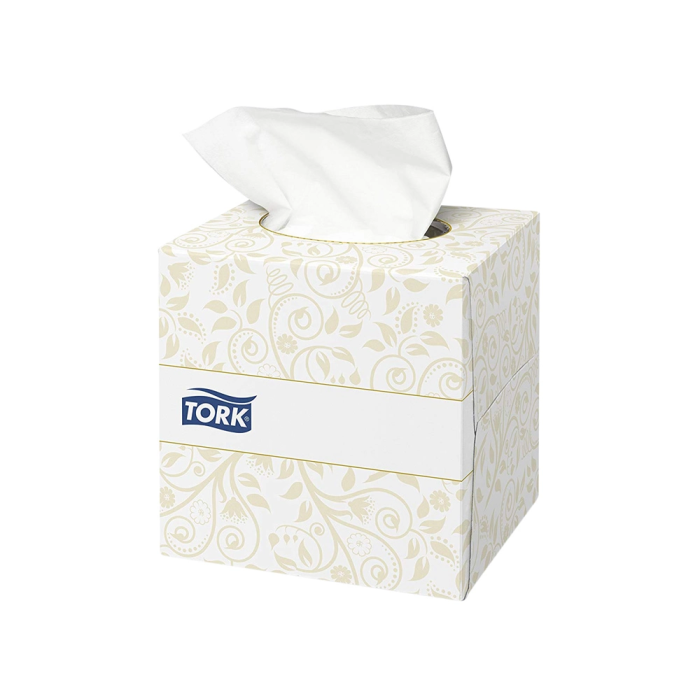 Tork Pañuelos Faciales Extrasuaves 2 Capas Caja Cubo 100 Unidades 20.9x20 Cm 1