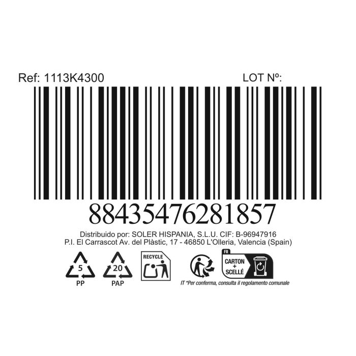 La Mediterranea Set 6 Vasos 300 cc Adare (8 Cajas)