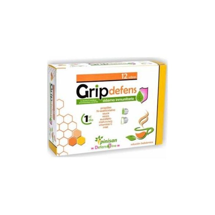 PINISAN Grid Defens 12 Sobres. Suplemento natural con Própolis, Miel y Vitamina C para el Sistema Inmune. Tomar 1 al día