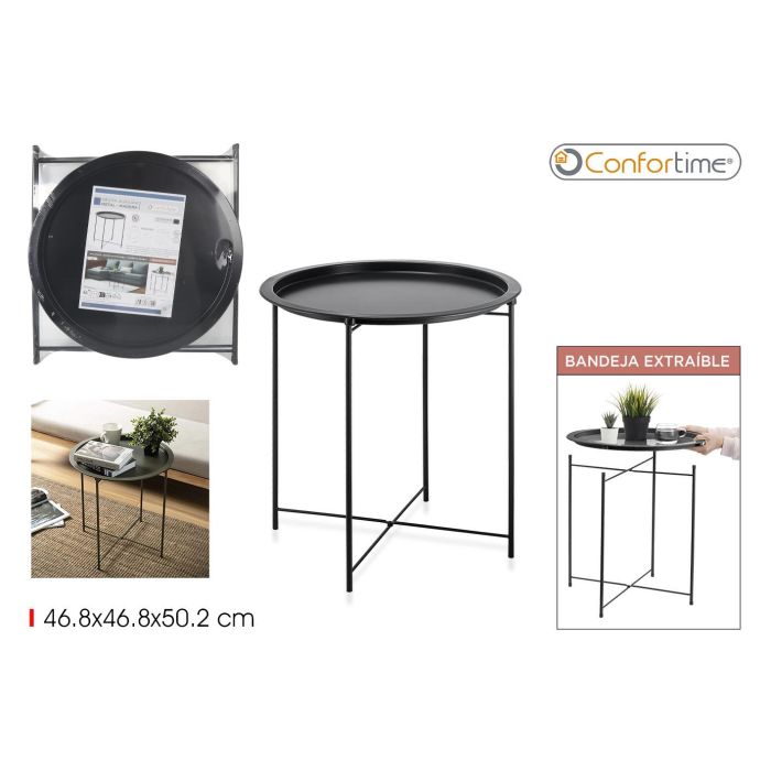 Mesa Auxiliar de Metal 46.8 cm Confortime (4 Unidades) Mesa Auxiliar de Metal 46.8 cm Confortime (4 Unidades)